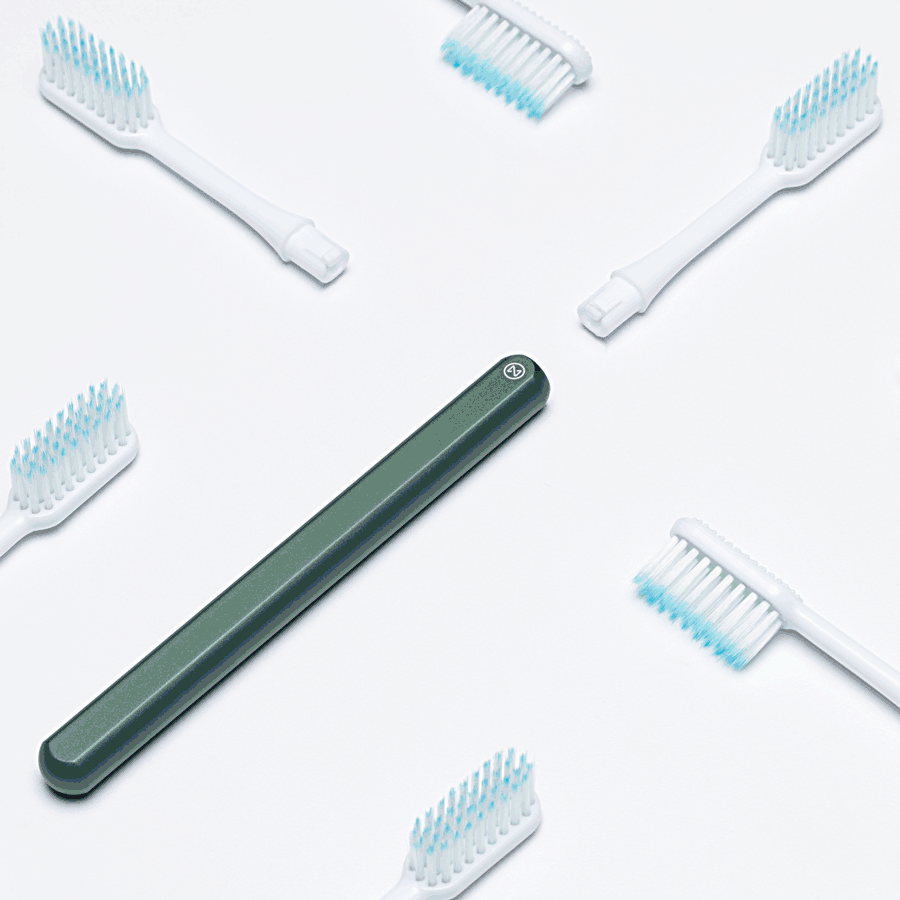 Nada toothbrush with replaceable toothbrush heads for closed loop product design