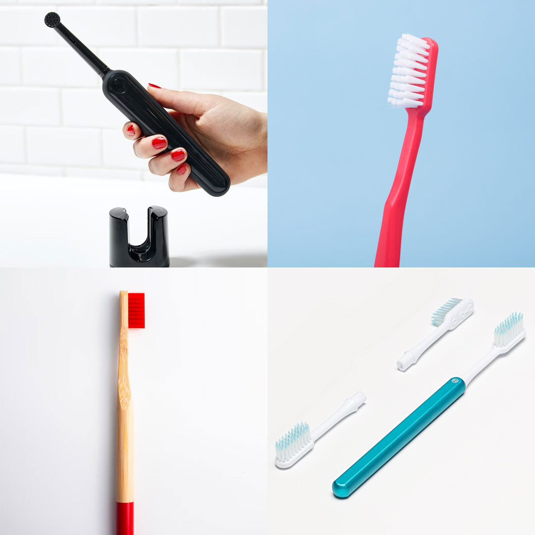 Electric toothbrush, disposable plastic toothbrush, bamboo and Nada toothbrush