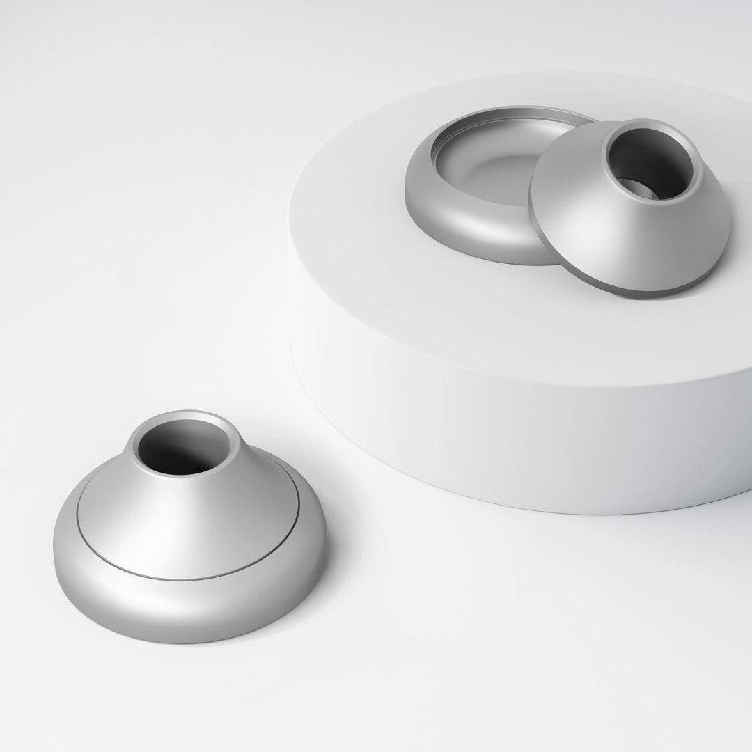 Nada toothbrush stand assembled and shown in 2 pieces for easy cleaning