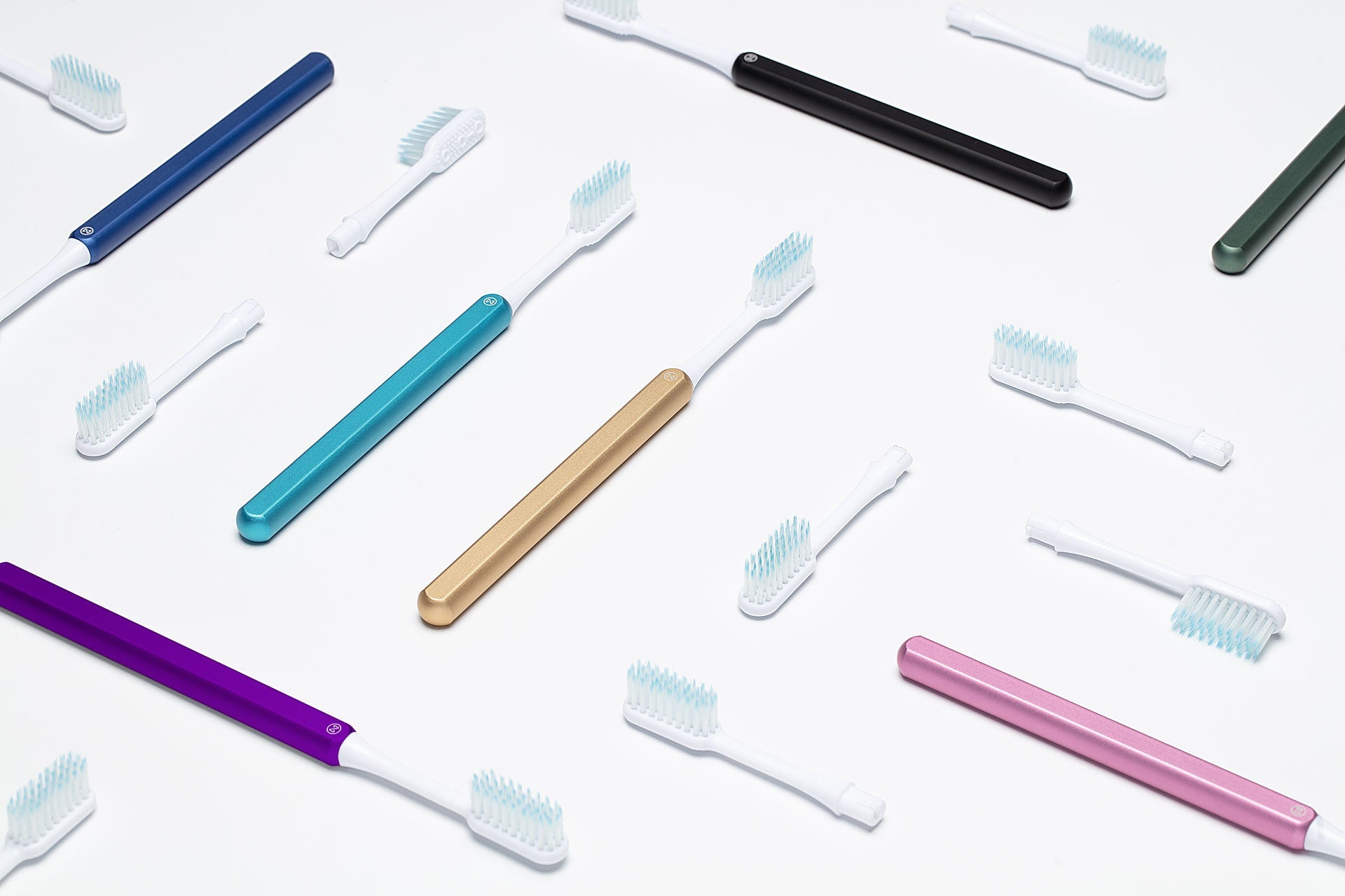 Nada Eco Friendly Toothbrushes with Aluminum Handle and Recyclable Toothbrush Heads