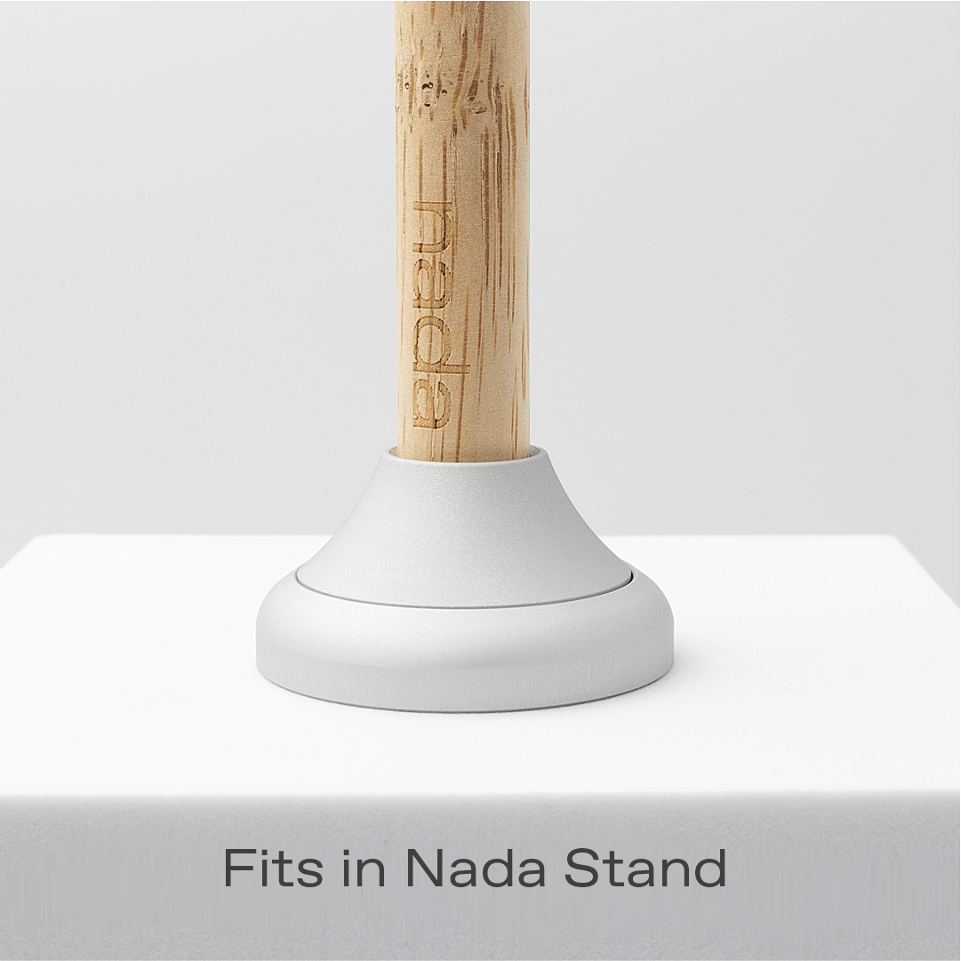 Nada Bamboo Toothbrushes in Nada Aluminum Stand
