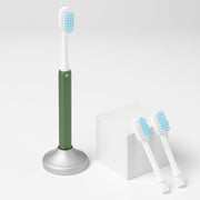 Lime Green Kids Nada Toothbrush – eco-friendly metal handle with 3 replacement toothbrush heads