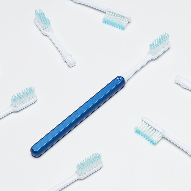 Ocean Blue Nada Toothbrush with recyclable toothbrush heads