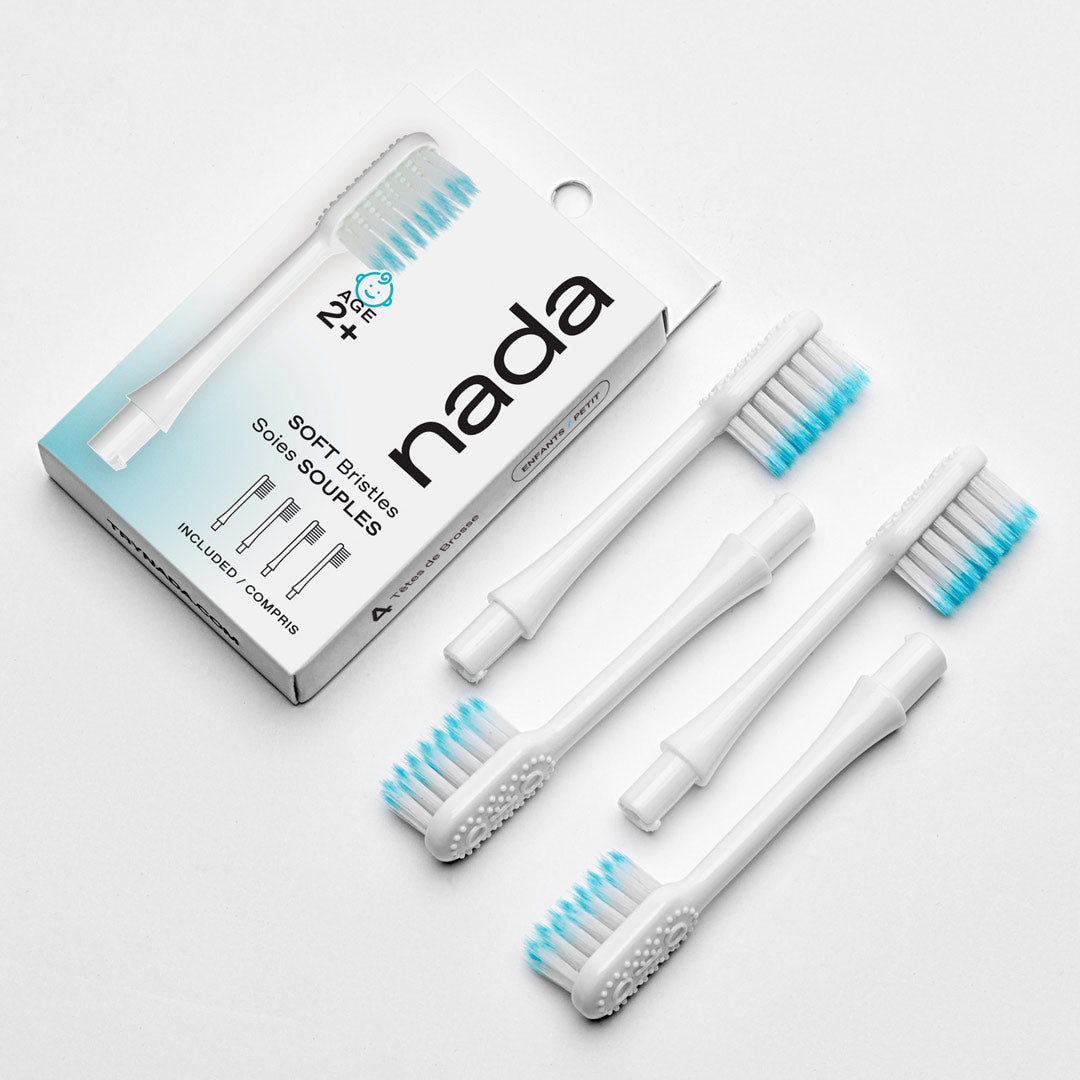 4 sustainable Nada toothbrush heads for kids