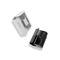 Nada silver and black aluminum toothbrush travel covers