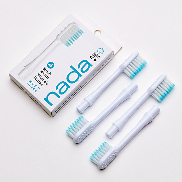 4 sustainable Nada toothbrush heads for kids