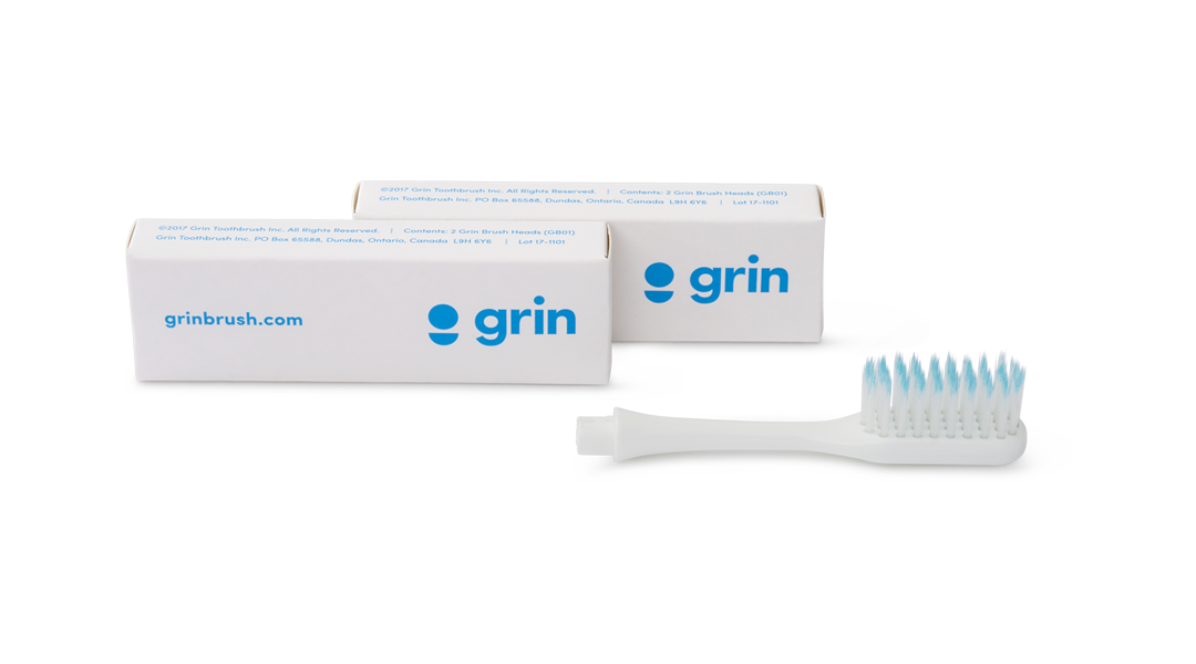 Grin Toothbrush Replacement Brush Heads